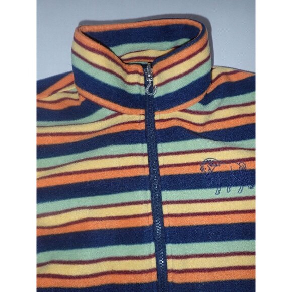 Eous Fleece Jacket Child XL Stripe Equestrian Horse Barn coat liner - Picture 2 of 8